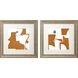 Abstract Collection Orange Framed Art