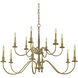 Matera 12 Light 46 inch Brushed Brass Dining Chandelier Ceiling Light