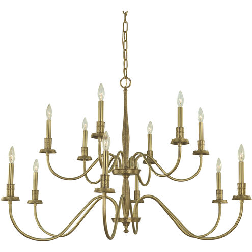Matera 12 Light 46 inch Brushed Brass Dining Chandelier Ceiling Light