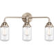 Nouveau 2 Dover 3 Light 23 inch Antique Copper Bath Vanity Light Wall Light in Clear Glass