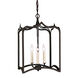 Gothic 3 Light 12 inch Matte Black Foyer Lantern Ceiling Light