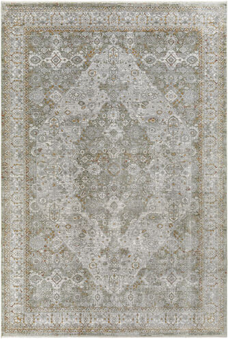 Isfahan 94 X 31 inch Olive Rug, Runner