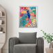 Floral Peacock 32 X 26 inch Non-Glass Framed Art, Propac