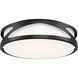 Lucia LED 13.75 inch Black and White Flush Mount Ceiling Light