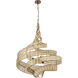 Flow 6 Light 30 inch Baguette and Natural Rattan Pendant Ceiling Light in Baguette/Natural Rattan, Smithsonian Collaboration