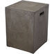 Cubo 18 inch Polished Concrete Accent Stool