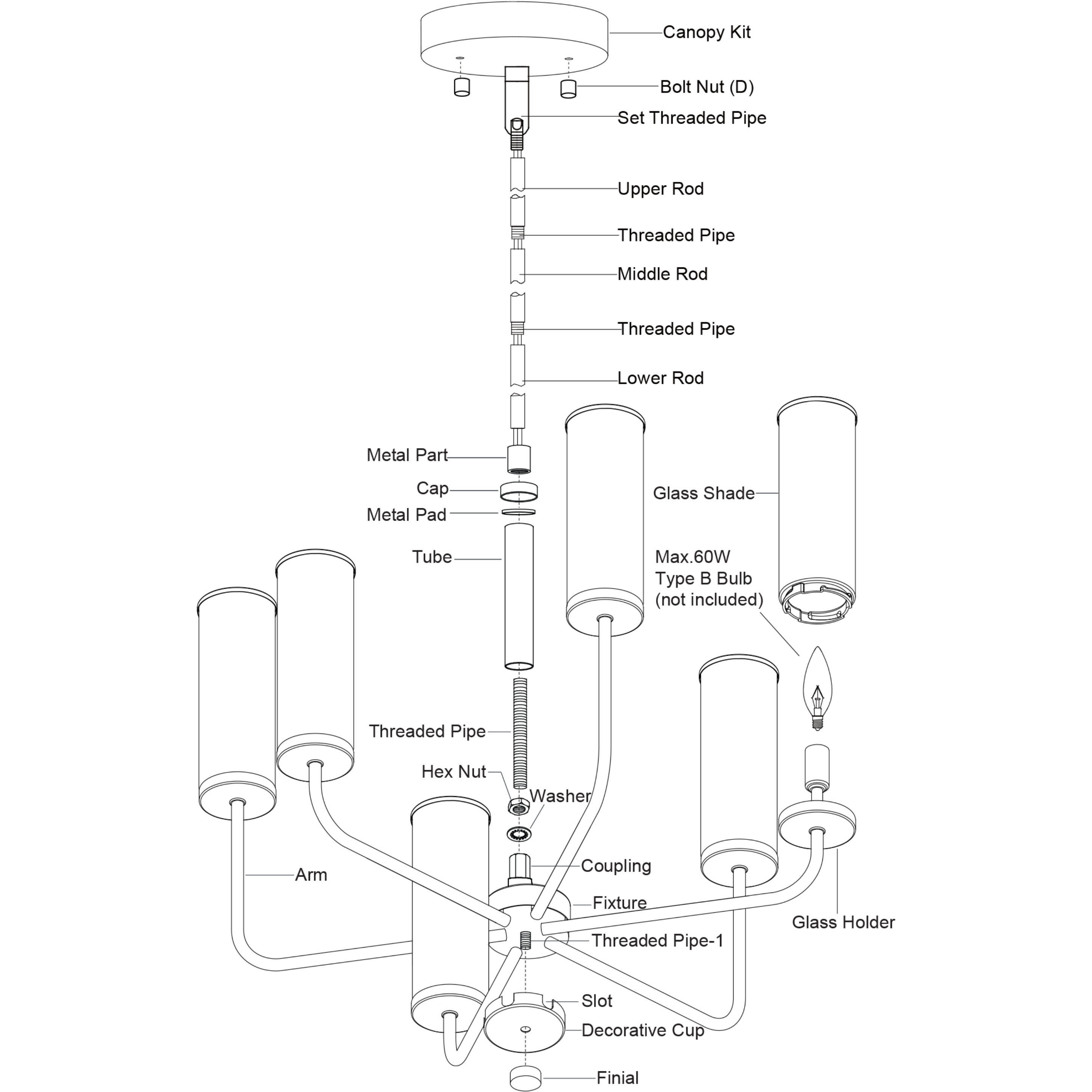 Glencoe LED 28 inch Matte Black Chandelier Ceiling Light