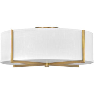 Galerie Axis 4 Light 25.5 inch Heritage Brass Indoor Semi-Flush Mount Ceiling Light