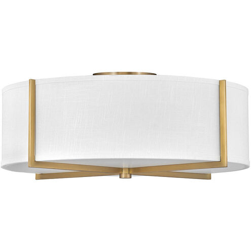Galerie Axis 4 Light 25.5 inch Heritage Brass Indoor Semi-Flush Mount Ceiling Light