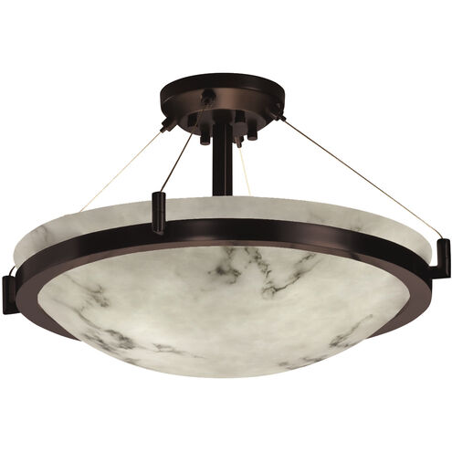 LumenAria 6 Light 39 inch Dark Bronze Semi-Flush Ceiling Light in Incandescent, Bowl