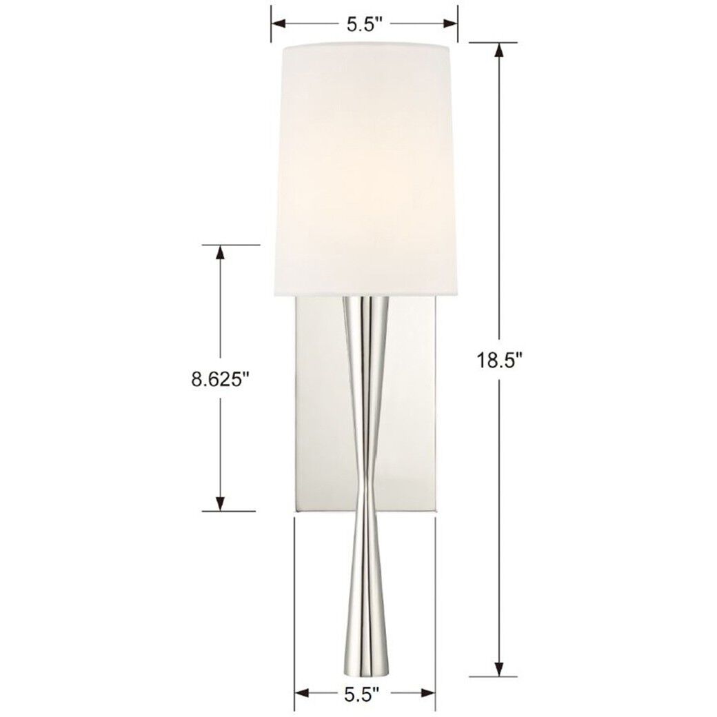 Trenton Bath Sconce Wall Light in Polished Nickel