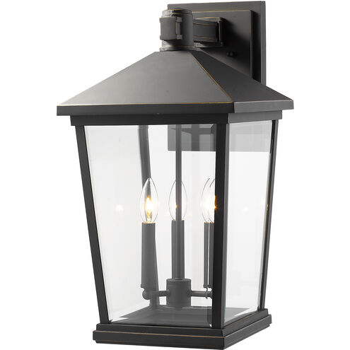 Beacon 3 Light 22.5 inch Oil Rubbed Bronze Outdoor Wall Light
