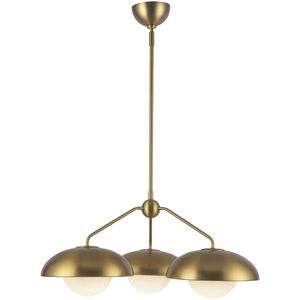 Alora Mood Rubio 3 Light 27.75 inch Aged Gold Chandelier Ceiling Light