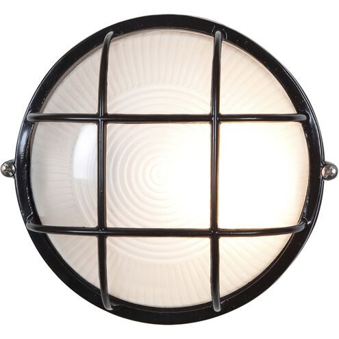 Nauticus 1 Light 10 inch Black Outdoor Flush Mount