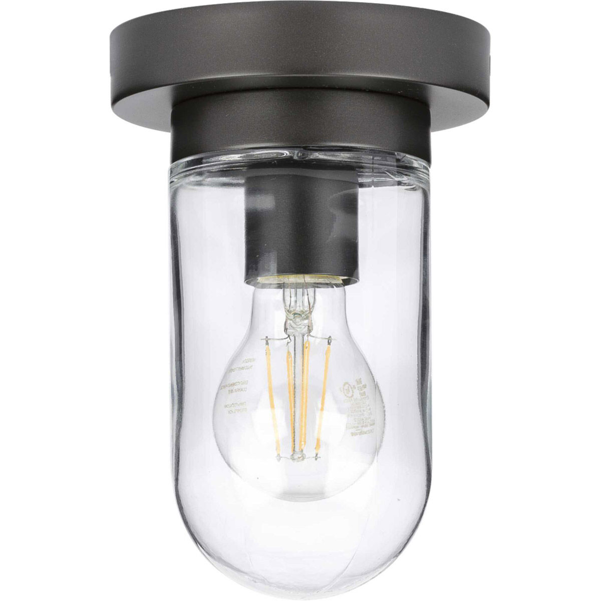 Signal 1 Light 5.13 inch Graphite Flush Mount Ceiling Light