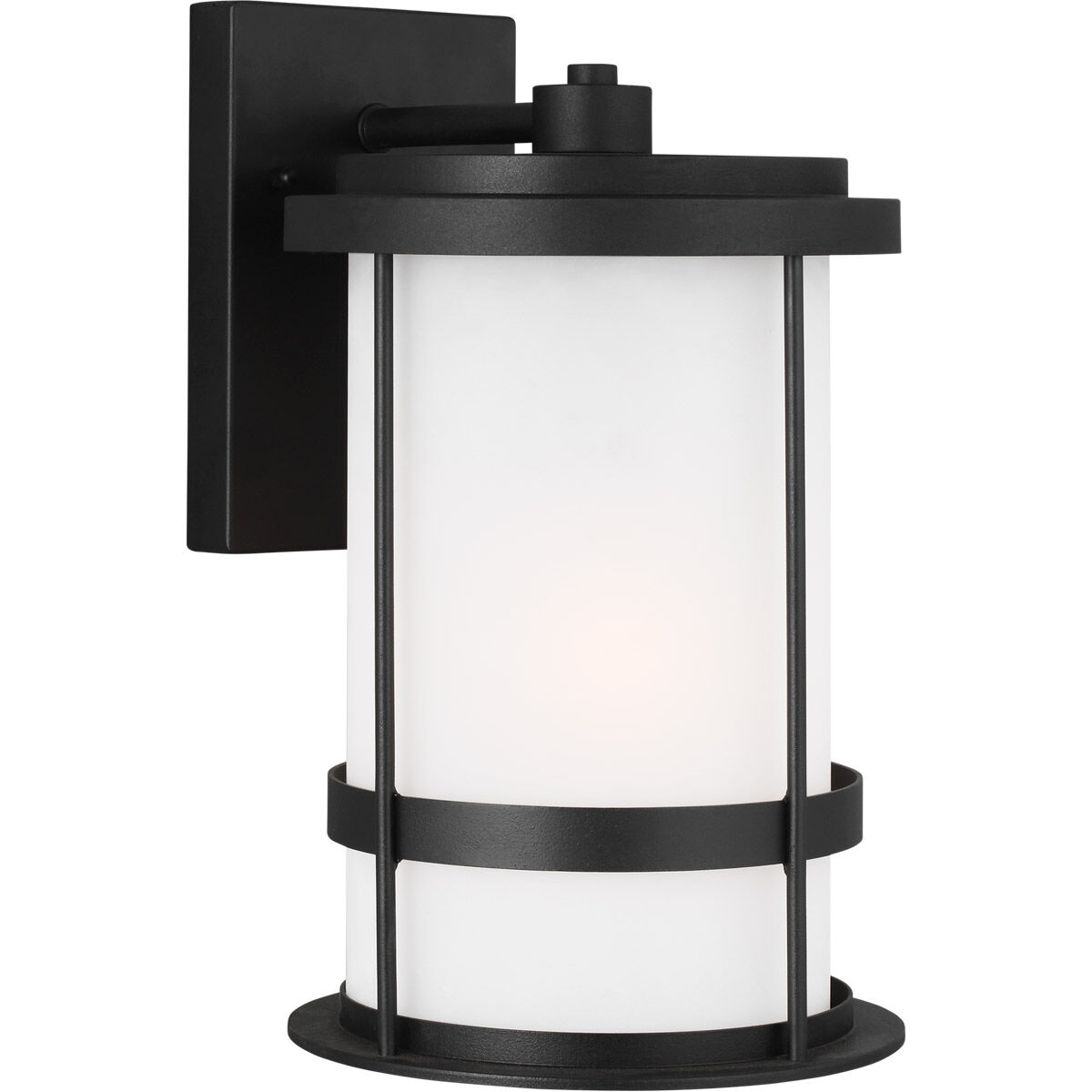 Wilburn 1 Light 13.5 inch Black Outdoor Wall Lantern, Medium