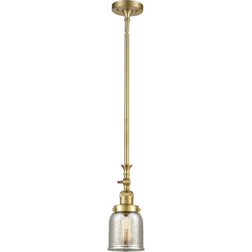Franklin Restoration Small Bell 1 Light 5 inch Satin Gold Mini Pendant Ceiling Light in Silver Plated Mercury Glass, Franklin Restoration