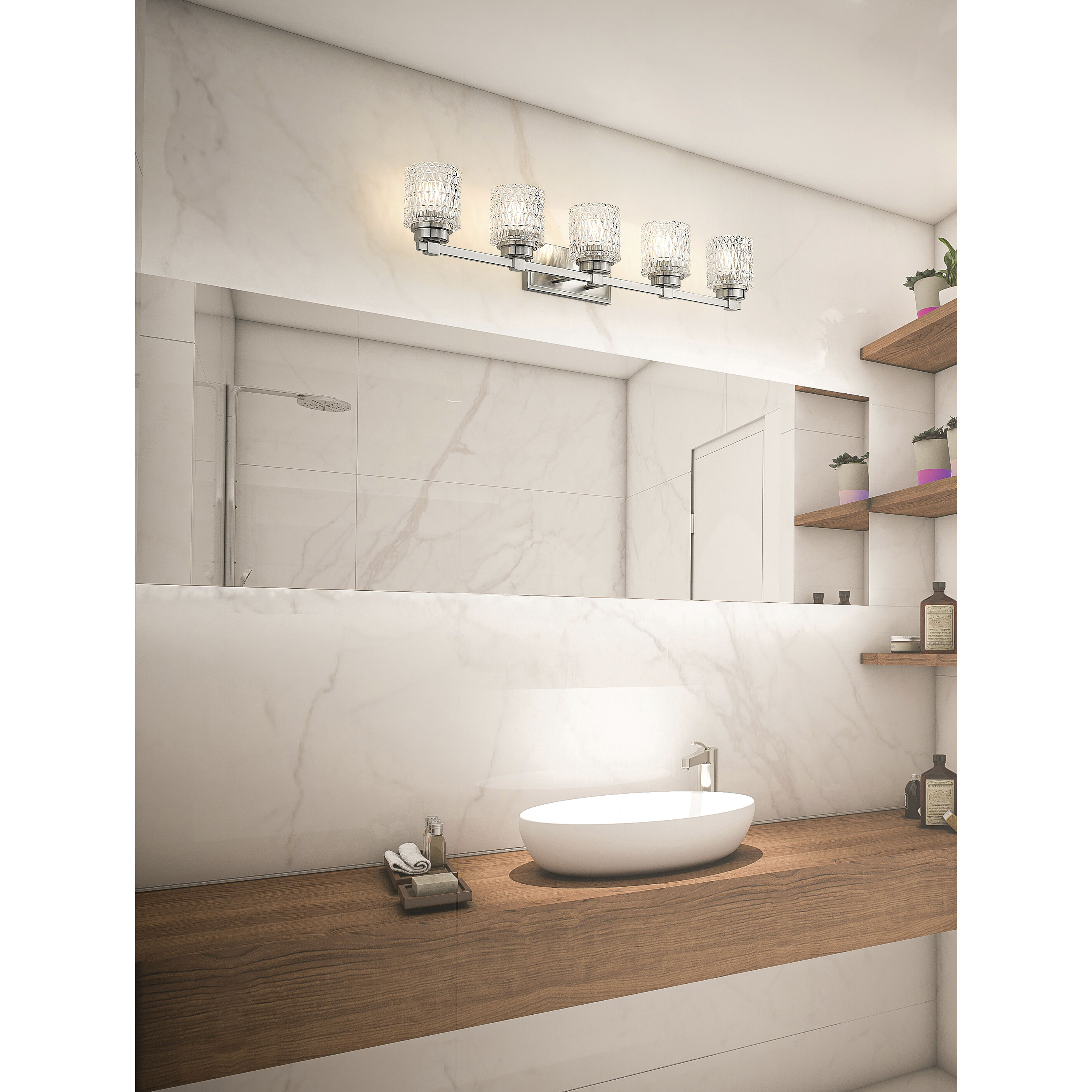 Jacqueline Vanity Wall Light in Brushed Nickel