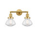 Franklin Restoration Olean LED 17 inch Satin Gold Bath Vanity Light Wall Light in Clear Glass, Franklin Restoration