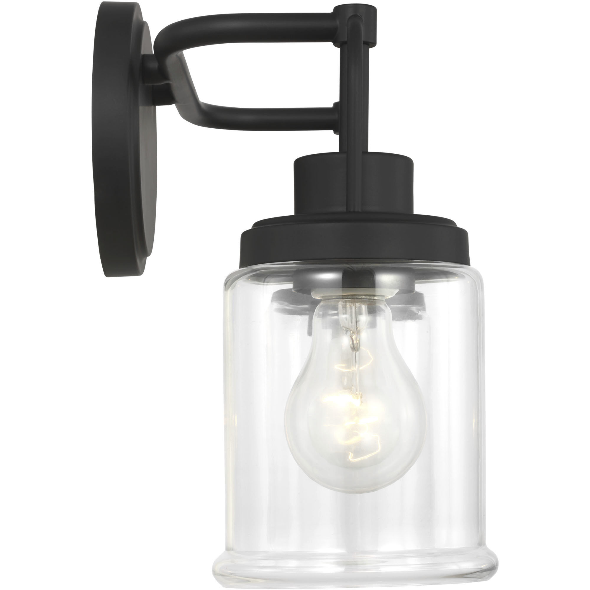 Anders Bath Vanity Wall Light in Midnight Black