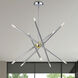 Soho 10 Light 28 inch Polished Chrome with Polished Brass Accents Chandelier Ceiling Light