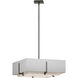 Exos 4 Light 20.6 inch Dark Smoke Pendant Ceiling Light in Natural Anna