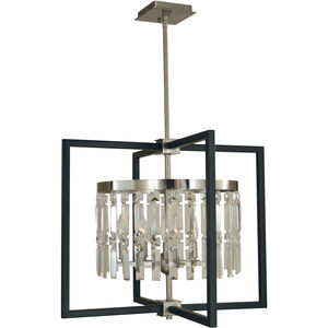 Hannah 5 Light 23 inch Brushed Brass with Matte Black Dining Chandelier Ceiling Light
