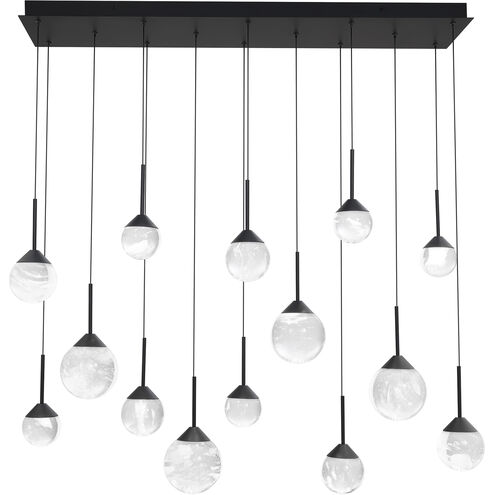 Beyond Quest LED 9.5 inch Black Multi-Light Pendant Ceiling Light, Linear Canopy