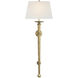 Chapman & Myers Iron Torch 1 Light 13.5 inch Gilded Iron Sconce Wall Light in Linen