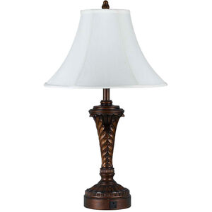 Hotel 30 inch 100.00 watt Antique Walnut Table Lamp Portable Light