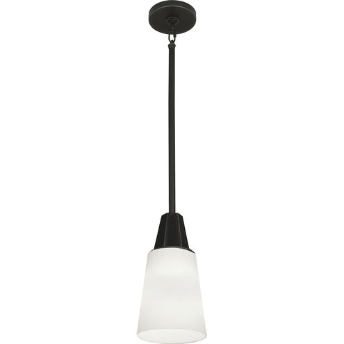 Wheatley 1 Light 15 inch Deep Patina Bronze Pendant Ceiling Light in Cased White Glass