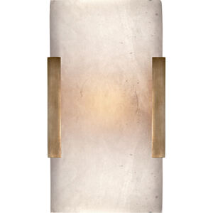 Kelly Wearstler Covet LED 5.25 inch Antique-Burnished Brass Wide Clip Bath Sconce Wall Light