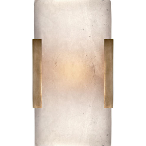 Kelly Wearstler Covet LED 5.25 inch Antique-Burnished Brass Wide Clip Bath Sconce Wall Light