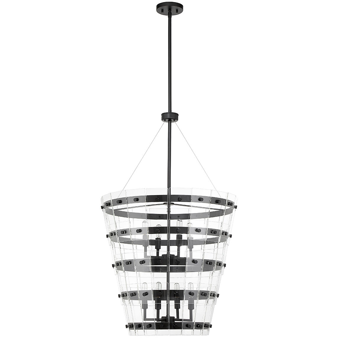 Ventari 8 Light 25 inch Matte Black Pendant Ceiling Light