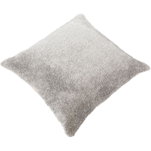 Flokati 27 X 27 inch Medium Gray/Beige Pillow Cover, Square