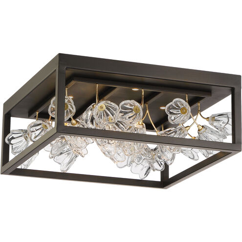 Maison Des Fleurs LED 19 inch Regal Bronze with Empire Gold Flush Mount Ceiling Light