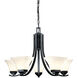 Agilis 5 Light 27 inch Coal Chandelier Ceiling Light in Black