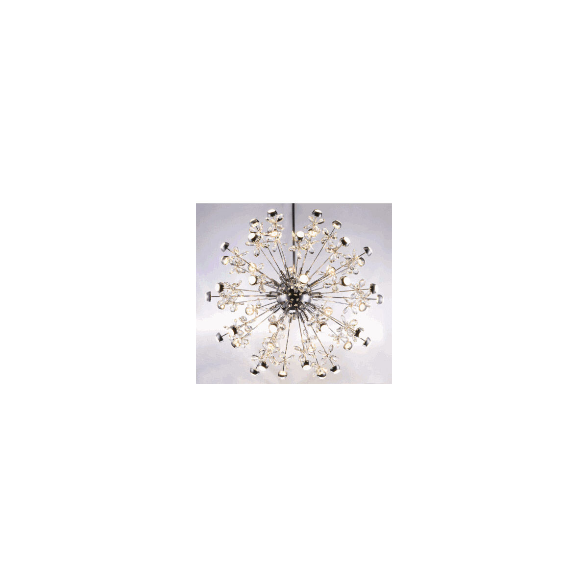 Supernova LED 34 inch Polished Chrome Multi-Light Pendant Ceiling Light