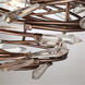 Offshoot 6 Light 25 inch Bronze Pendant Ceiling Light, Premium Pre-Installed Crystal