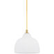 Oberon 1 Light 18 inch Aged Brass Pendant Ceiling Light