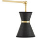 Avignon 62 inch 7 watt Polished Brass/Oil Rubbed Bronze/Black Floor Lamp Portable Light, Suzanne Duin Collection