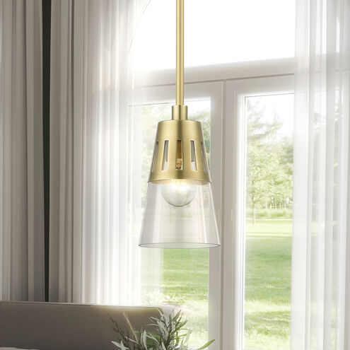 Bennington 1 Light 5.13 inch Natural Brass Mini Pendant Ceiling Light