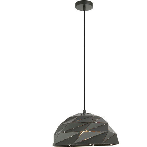 Riku 1 Light 15 inch Dark Grey Pendant Ceiling Light