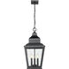 Raphael 3 Light 12 inch Sand Black Outdoor Chain Mount Ceiling Fixture in Soft Sand Black