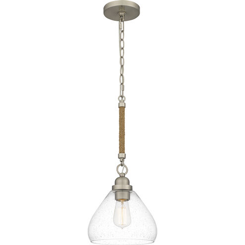 Piccolo 1 Light 9 inch Brushed Nickel Mini Pendant Ceiling Light