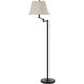 Dana 60 inch 150 watt Dark Bronze Swing Arm Floor Lamp Portable Light