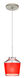 Pica 6 1 Light Satin Nickel Pendant Ceiling Light in Halogen, Red Sand Glass
