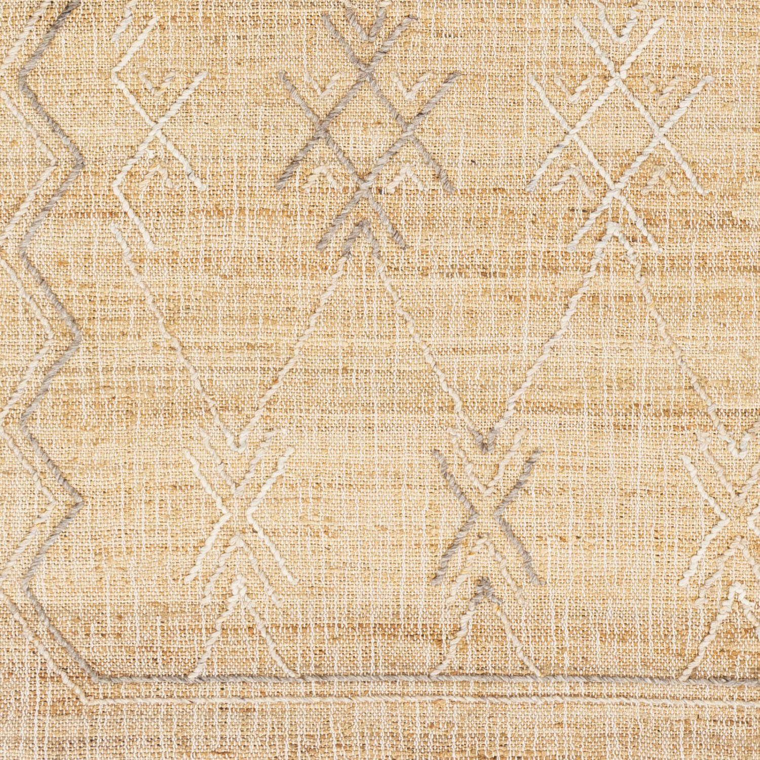 Arielle 120 X 96 inch Beige/Off-White/Gray Handmade Rug