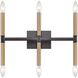 Notre Dame 6 Light 19 inch Oil Rubbed Bronze and Gold Bath Bar Wall Light