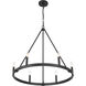 Dutton 6 Light 27.75 inch Coal Black Chandelier Ceiling Light